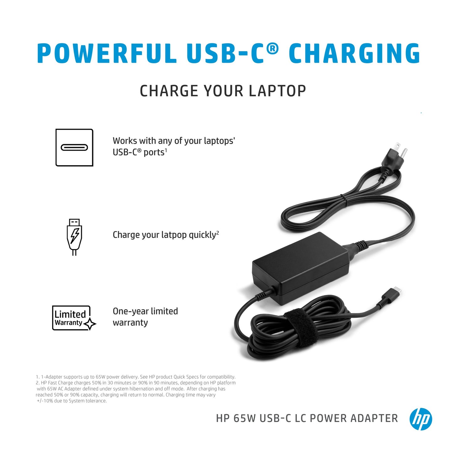 Powerful USB-C charging Charge your
